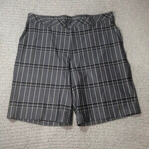 Bolle Golf Shorts Plaid 38 Grey Performance Tech Stretch Preppy Athleisure